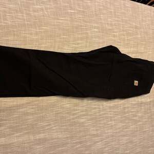 Carhartt B324 BLK Relaxed Fit Washed Twill Dungaree Work Pants 38x32 Black